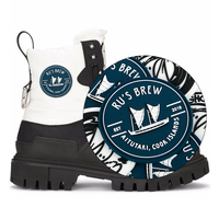 Écussons 3D thermocollants en PVC/caoutchouc souple, logo personnalisé, étiquettes gaufrées écologiques pour vêtements