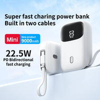 TDX X-118KC 9000mAh Mini Porte-clés Power Bank avec affichage LED Interface d'entrée de type C Chargeur de téléphone portable d'urgence portable