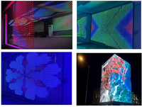 Écran publicitaire LED Pixel personnalisable pour l'extérieur, éclairage décoratif DMX512 pour paysage, source lumineuse murale