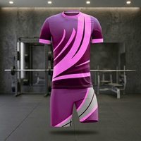 Fan-Fußballtrikot-Shorts-Set, sublimationsbedruckt, individuelle Teamfarben, Großhandel