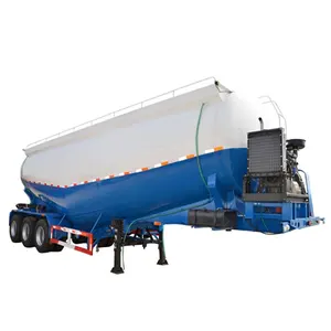 Baru 2024 Fly Ash semen Bulker pembawa Tanker 40ton 50ton kapasitas 3 AS jumlah besar semen Tank Trailer baja Semi truk Trailer