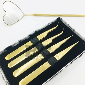 แหนบต่อขนตาทำจากสเตนเลสแหนบสำหรับขนตาขนมิงค์ติดโลโก้ได้ตามต้องการ - Product Image 4