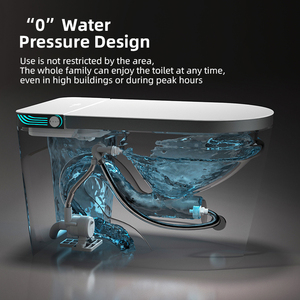 WC intelligent à poser au sol, nouveau style, en promotion, pour la maison, avec chasse d'eau électronique automatique, idéal pour les personnes à mobilité réduite, modèle GSIO-816 - Product Image 2
