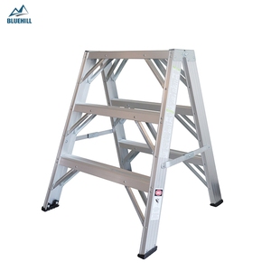 2 Step Aluminium <strong>Platform</strong> <strong>Ladder</strong> Sliding Mini Double-sided <strong>Ladder</strong> with PVC Base Foot 300 Llbs <strong>Platform</strong> <strong>Ladders</strong> for Home - Product Image 1