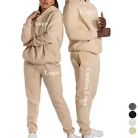 Unisex White Cotton Hoodie and Jogging Sets for Men and Women