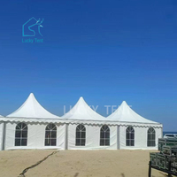 Tente Pagode Modulaire Extérieure en PVC Imperméable et Résistante aux UV avec Parois Latérales en PVC, Taille Personnalisée, pour Événements et Fêtes, Résistante aux Fortes Régimences Météorologiques
