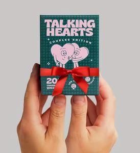 Tarjetas de Conversación Talking Hearts - Juego de Cartas para Parejas para Citas Nocturnas y Aventuras de Viaje, 200 <span class=keywords><strong>Preguntas</strong></span> y 2 Cartas Sorpresa - Product Image 2