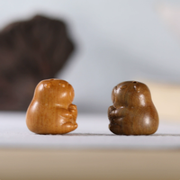 WD072 Gantungan Figurine Hewan Capybara Imut dan Gemuk, Pesona Kayu Warna-warni, Aksesori Perhiasan Sehari-hari