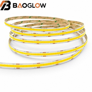Bande LED COB à faible MOQ, 2,5 cm de large, coupable toutes les 3 lignes, sans chute de tension, 608D/m, DC24V, 14W/m, PCB électroplaqué 8/10mm, lumière réglable 2700K-6500K - Product Image 1