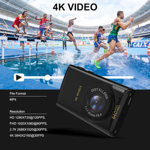 กล้องดิจิตอลมิเรอร์เลสหน้าจอใหญ่ 2.8 นิ้ว HD 4K พร้อมฟังก์ชั่นวิดีโอและเพลงราคาประหยัด DC40-5 ความละเอียด 64MP วิดีโอ 4K - Product Image 4
