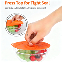 Couvercles d'étanchéité en silicone durables, multicolores, fiables, pour le stockage au réfrigérateur, universels, réutilisables, à ventouse en silicone