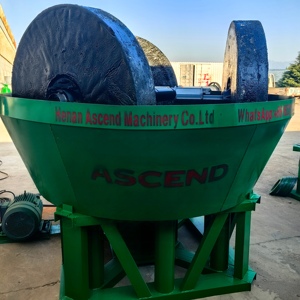 1100 1200 model three <strong>rollers</strong> <strong>wet</strong> <strong>pan</strong> <strong>mill</strong> gold stone <strong>grinding</strong> equipment with 1TPH capacity output size within 200mesh in Zambia - Product Image 4