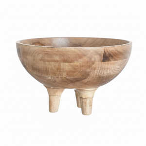 Cocina casera moderna Calidad superior Acacia Fruta de madera y ensaladera Piernas Cuenco para servir alimentos de calidad para uso en restaurante de hotel - Product Image 1