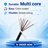 Câble hybride blindé multiconducteurs avec gaine en PVC, conducteurs en cuivre 6 AWG 220V pour la transmission de données, de signaux et d'alimentation des appareils électroniques
