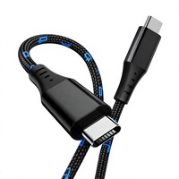 Expédition rapide, câble USB 3.1 Type-C de 1 m, haute vitesse, transfert de données 20 Gbps, charge PD 240 W 5 A, vidéo 4K 8K, gaine TPE, OEM, ordinateur portable PC