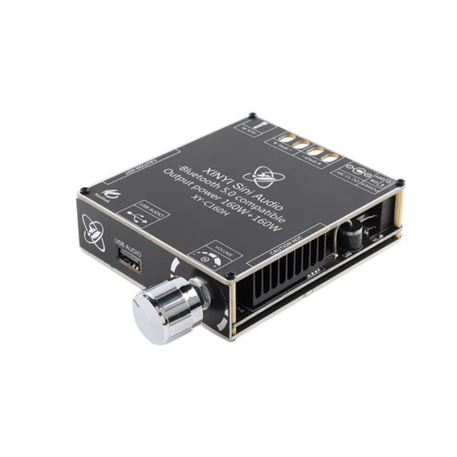 XY-C160H 160W+160W Stereo Bluetooth-Compatible 5.0 Audio Amplifier Board Module 2.0 Dual Channel TDA7498E AUX+U Disk+USB Sound