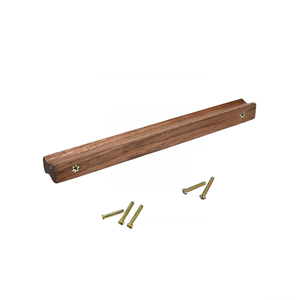 Poignée de porte en bois de noyer, poignée de meuble traditionnelle pour armoire, placard, tiroir, rangement, installation facile - Product Image 1