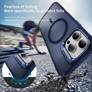 <span class=keywords><strong>Cover</strong></span> magnetica per telefono <span class=keywords><strong>cellulare</strong></span> per iPhone 11 12 13 14 15 Pro Max 16 Pro custodia per telefono <span class=keywords><strong>cellulare</strong></span> <span class=keywords><strong>con</strong></span> supporto rotante in metallo - Product Image 4