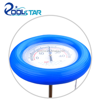 Thermomètre de piscine rond durable en forme de grenouille Horloge flottante d'extérieur pour piscines paysagères-Outils et accessoires de piscine