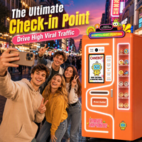 Distributeur automatique de souvenirs avec impression UV par IA, machine de distribution de pièces commémoratives sans personnel et en libre-service