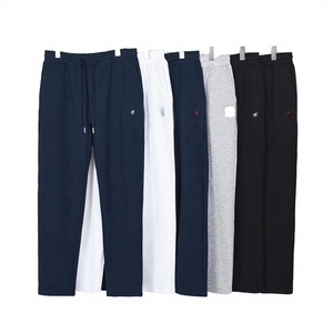 Sweatpants Elastic Waist Drawstring Casual Jogger Pants Plain Dyed Midweight Breathable With Pockets Autumn Wear - Product Image 2