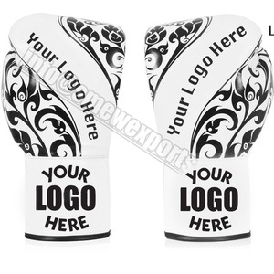 Ensemble de sac de gants de boxe MMA UFC en cuir PU Sparring Kick Thai Gym Half Mitt Model pour la lutte et les arts martiaux - Product Image 1