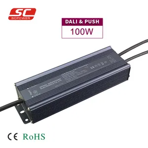 Sc power DALIプッシュ定電圧100w48vdc防水ip66led電源