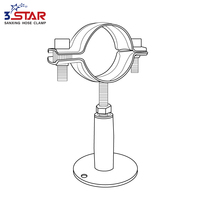 Supports muraux verticaux pour tuyaux 25 mm – Serre-tuyaux réglables en acier inoxydable pour tubes