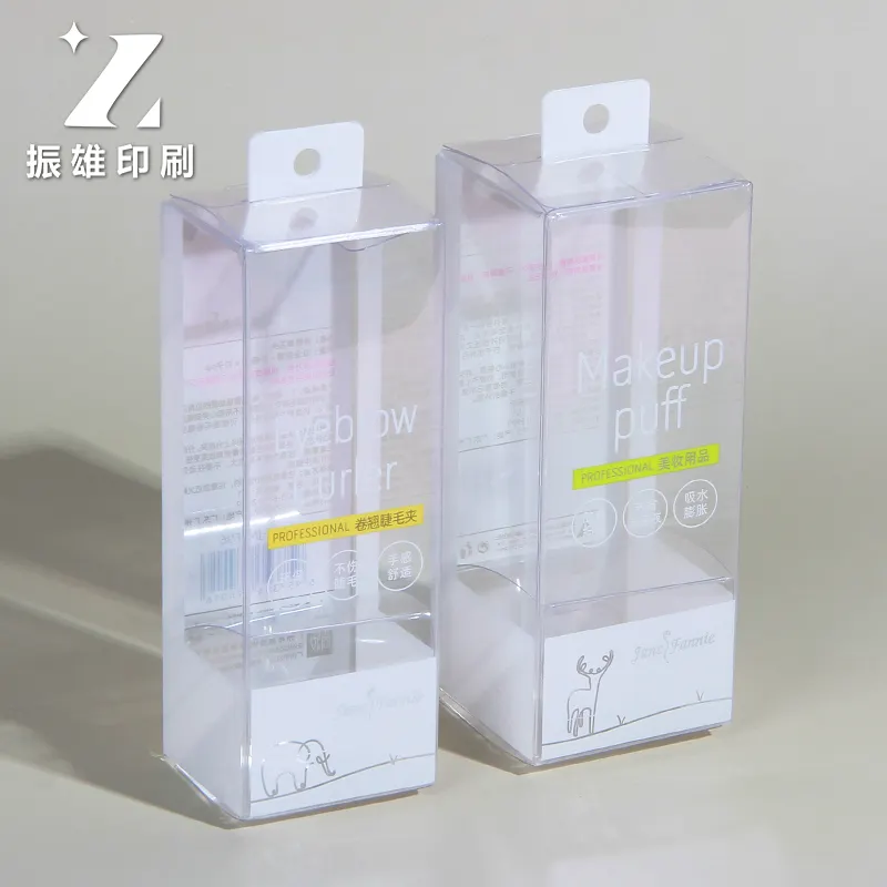 Transparente Gift Square PVC Embalagem Plastic Box Custom PET PVC Box Printable Clear para cosméticos