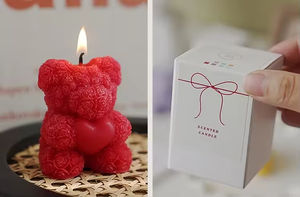 ของขวัญวันวาเลนไทน์ ดอกกุหลาบ ตุ๊กตาหมี เทียนหอม ตุ๊กตาหมีรัก ตุ๊กตาหมีกุหลาบ 3 มิติ เทียนกุหลาบ - Product Image 4