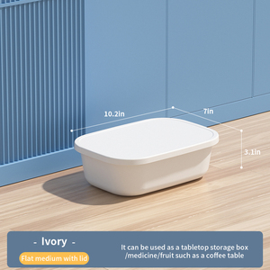 Hộ gia đình đơn giản dễ thương Stackable lưu trữ đồ lót màu hộp nhựa với nắp - Product Image 5