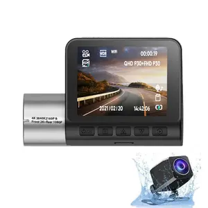 OEM (изготовитель комплектного оборудования) высоко-качественная 4K WIFI Автомобильный задняя контейнер под элемент питания 2 дюймов сенсорный экран с разрешением Full HD 2160P видеорегистратор с двумя объективами Автомобильный видеорегистратор с GPS Автомобильный видео камера видеорегистратор для автомобиля Dvr