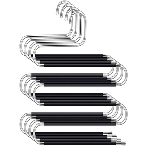 Kindome Wholesale Stainless Steel Metal <strong>Multi</strong>-Layer Clothes <strong>Hanger</strong> Durable PVC Save Space Multifunctional for Living Room - Product Image 2