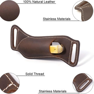 Étui de ceinture vintage en cuir pour couteau pliant, étui de ceinture pour couteau, housse de couteau, mini porte-couteau de poche, outils d'extérieur - Product Image 4