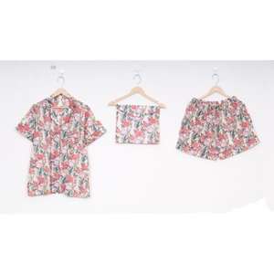 Nuevo Conjunto de Pijama Corto de Satén con Estampado de Letras para Mujer, Ropa de Dormir con Cintura Elástica, Precio al por Mayor - Product Image 6