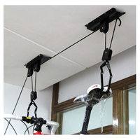 Monte-charge de bicyclette, ascenseur robuste et durable, pour kayak, plafond, poulie, cintre, crochet de rangement, pour garage et blanchisserie