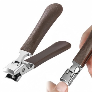Coupe-ongles anti-éclaboussures à grande ouverture en acier inoxydable pour ongles épais et durs avec poignée en plastique - Product Image 1