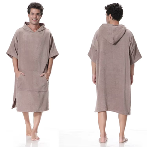 MU <span class=keywords><strong>Poncho</strong></span> de plage en coton à séchage rapide personnalisé pour adultes Serviette de plage à capuche <span class=keywords><strong>Poncho</strong></span> Serviette de plage à capuche pour femmes - Product Image 1