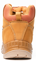 Botas de Seguridad Unisex ACE de Media Caña con Cordones, Puntera de Material Compuesto, Antiestáticas, Antiperforación, Impermeables, Parte Superior de Cuero Nubuck Color Miel