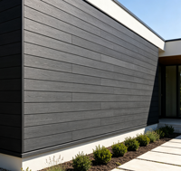 Panneaux muraux WPC d'extérieur, revêtement composite en PVC à lattes, décoration murale extérieure en bois, résistant aux UV, faible entretien