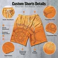 Shorts en coton Streetwear pour hommes, coupe ample et oversize, 320 GSM, logo personnalisé, shorts décontractés basiques pour jeunes, été