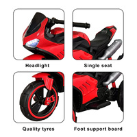 Moto électrique à 3 roues pour enfants, jouet télécommandé, moteur 18W, alimenté par batterie, en plastique, pour les 2-7 ans