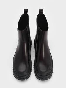 Stivali <span class=keywords><strong>Chelsea</strong></span> personalizzati con Logo diretto in fabbrica per le donne comode in pelle marrone vera pelle Sole piatto Chunky per esterni - Product Image 3