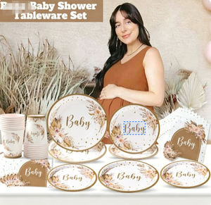 DAMAI - Juego de Vajilla Desechable para Baby Shower, Platos de Papel, Decoración para Fiestas, Ecológico, de Alta Calidad - Product Image 3