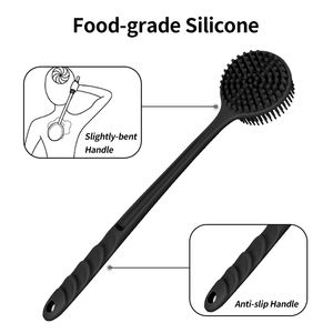 Cepillo de baño de doble cara con mango largo, masajeador moderno de silicona para limpieza corporal, gran oferta de Temu - Product Image 4