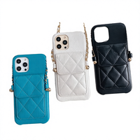 Étui de téléphone de luxe en cuir artificiel antichoc et étanche pour 16 Plus sans support - Design simple et tendance