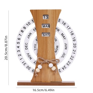 ปฏิทินตั้งโต๊ะไม้สุดสร้างสรรค์คุณภาพสูง - Product Image 3