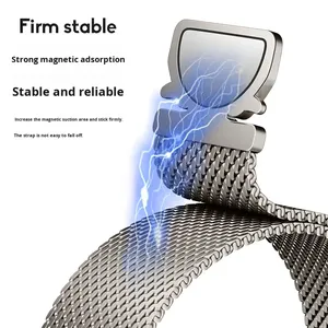 New Metal Milanese Loop Strap for Apple Watch S10 11 46mm Ultra 49mmm SE 44mm 42mm Parachute Buckle Stainless Steel Watch Band - Product Image 2