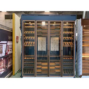 Винный шкаф с дверью, деревянная Винная стойка высокого качества, синие кожаные винные шкафы, аксессуары