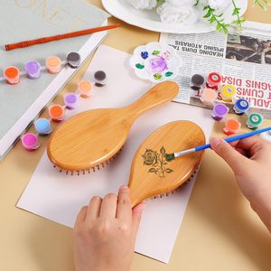 Brosse à cheveux massante pour femme, en poils naturels, pour le massage du cuir chevelu – Nouvelle collection tendance - Product Image 5
